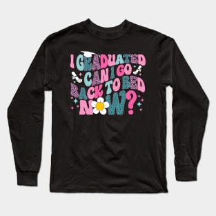 I Graduated Can I Go Back To Bed Now Groovy Leopard Long Sleeve T-Shirt